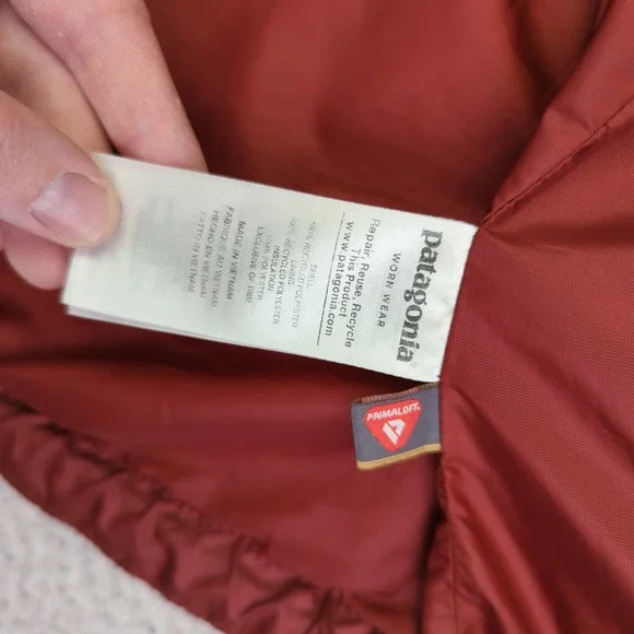 Patagonia Mens Nano Puff Hoody Jacket 84222 Full Zip Quilted Orange Large Hoodie - Picture 9 of 10